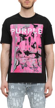 PURPLE BRAND Textured Inside Out Graphic T-Shirt