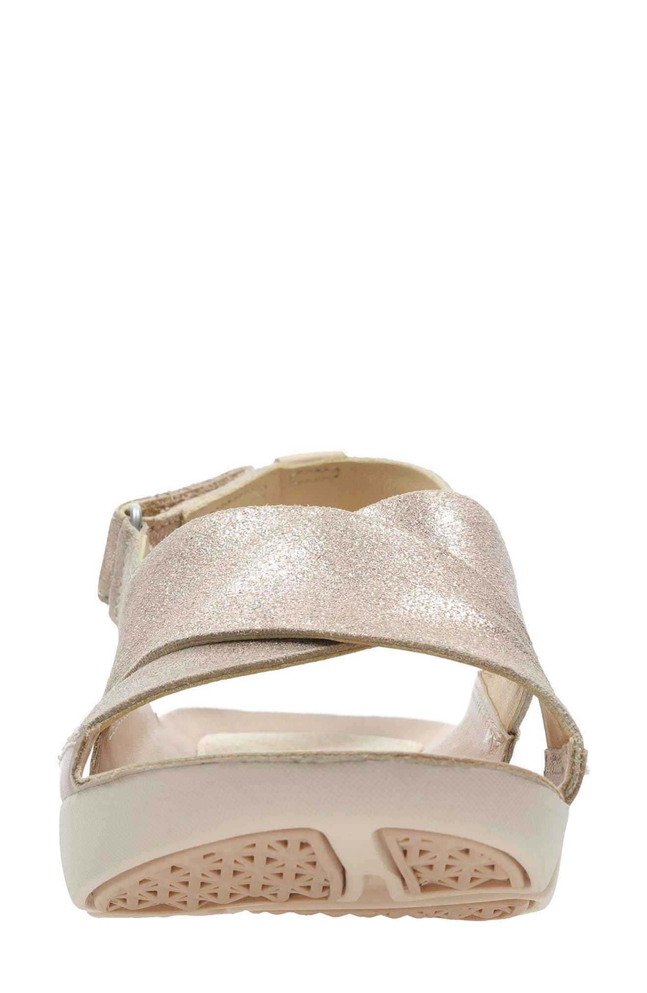Tri Chloe Sandal, Alternate, color, BLUSH PINK METALLIC NUBUCK