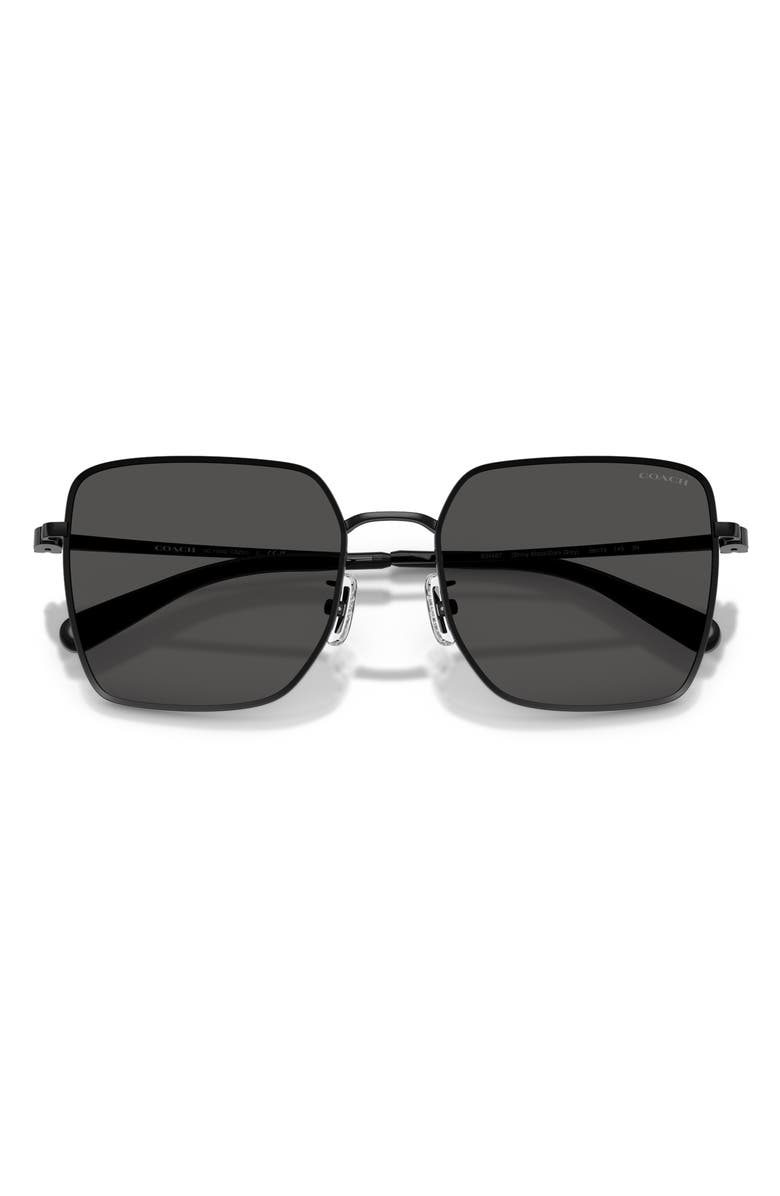 COACH 56mm Gradient Square Sunglasses, Alternate, color, Black / Dark Grey / Grey