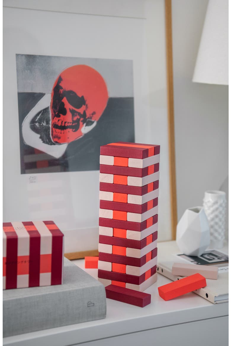 Tumbling Towers Game, Alternate, color, RED/ MULTI