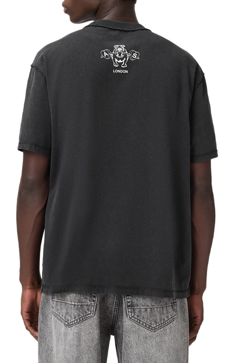 AllSaints Chingford Graphic T-Shirt, Alternate, color, Washed Black