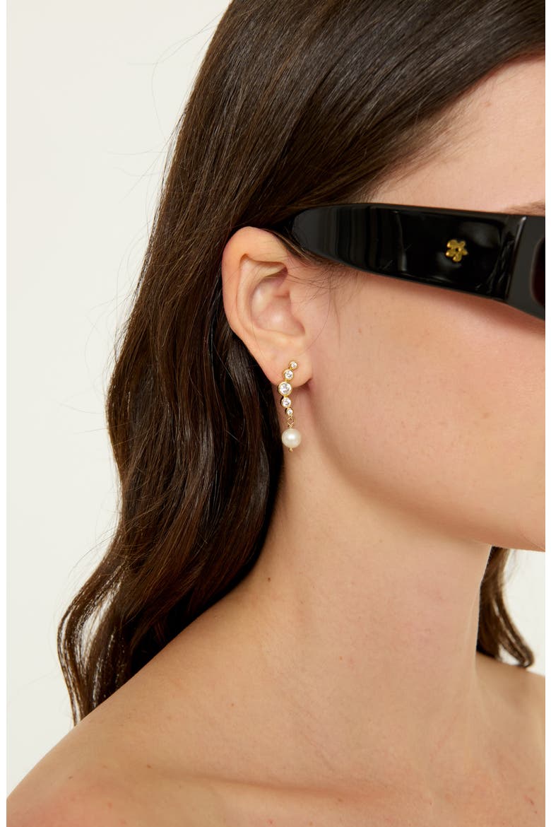 Elene Curved Bar Earrings, Alternate, color, GOLD PLATED