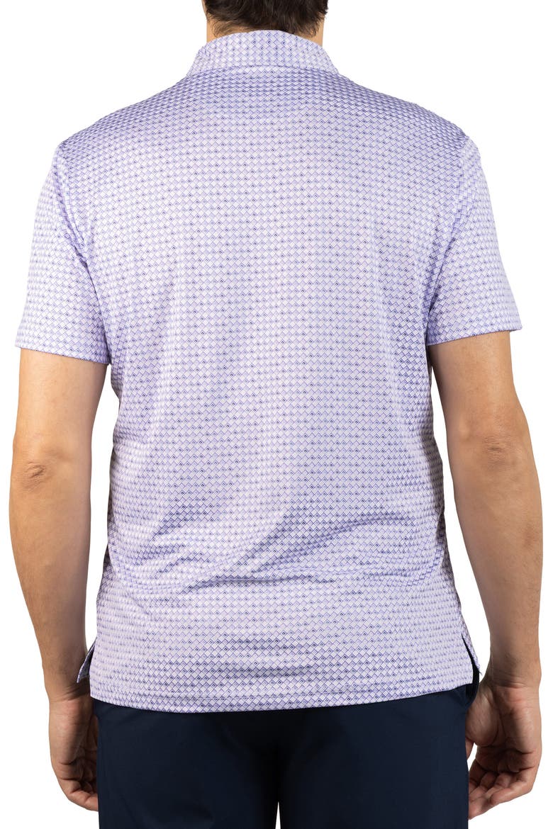Nested Diamond Print Performance Polo, Alternate, color, PURPLE