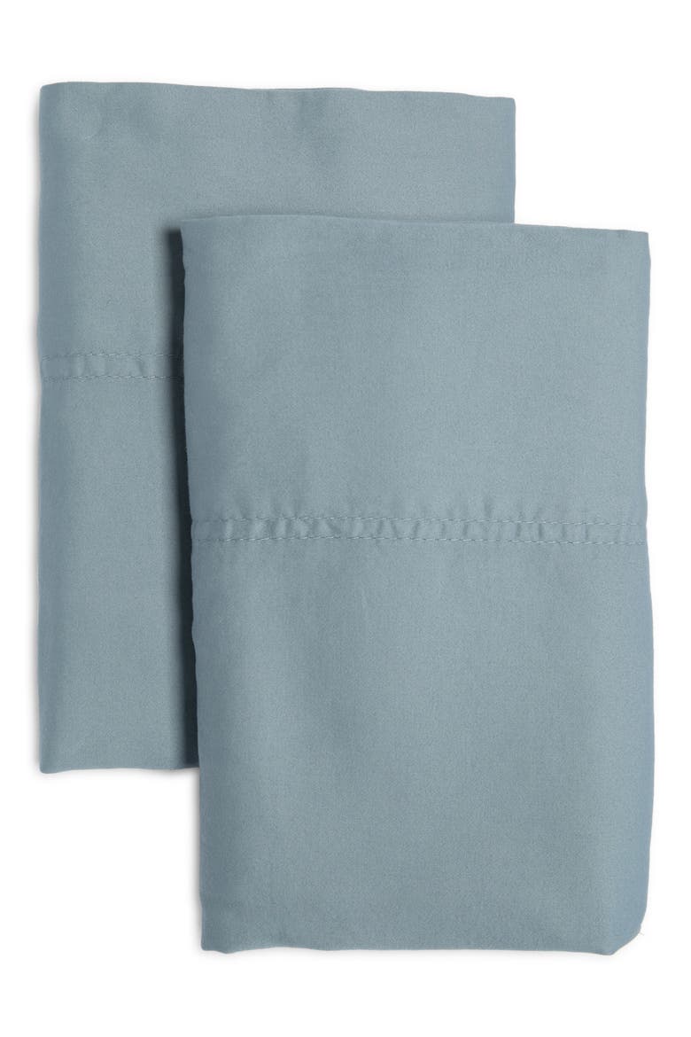 Set of 2 300 Thread Count Sateen Pillowcases, Main, color, BLUE