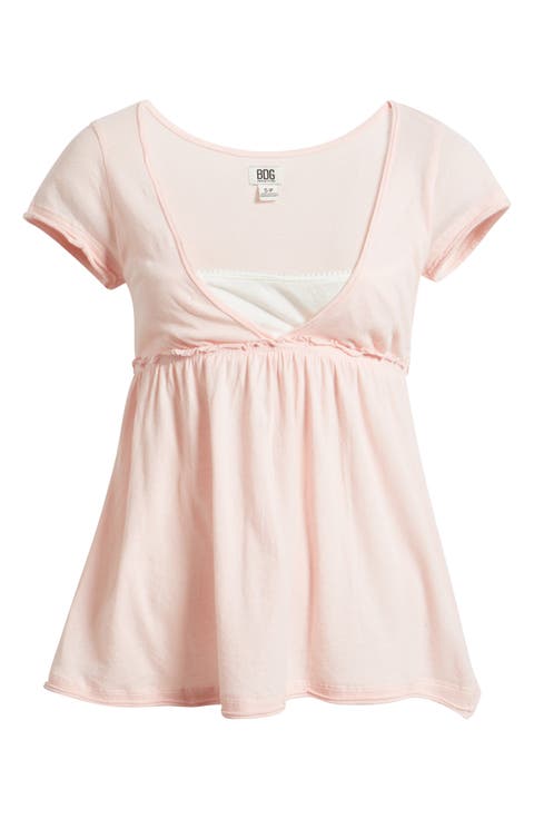 Tina Layered Cotton Babydoll Top