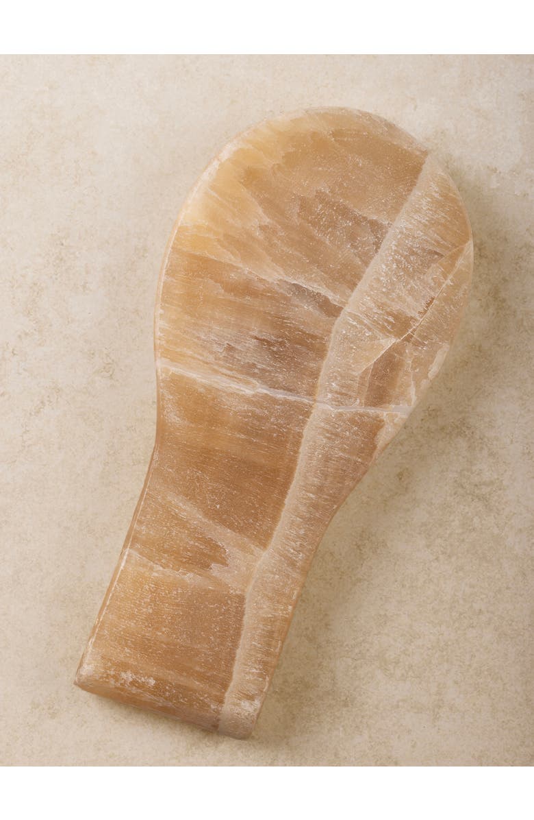 GAURI KOHLI Tunisia Onyx Spoon Rest, Main, color, Warm Orange