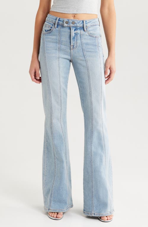 HIDDEN JEANS Seamed Flare Jeans in Light Wash 