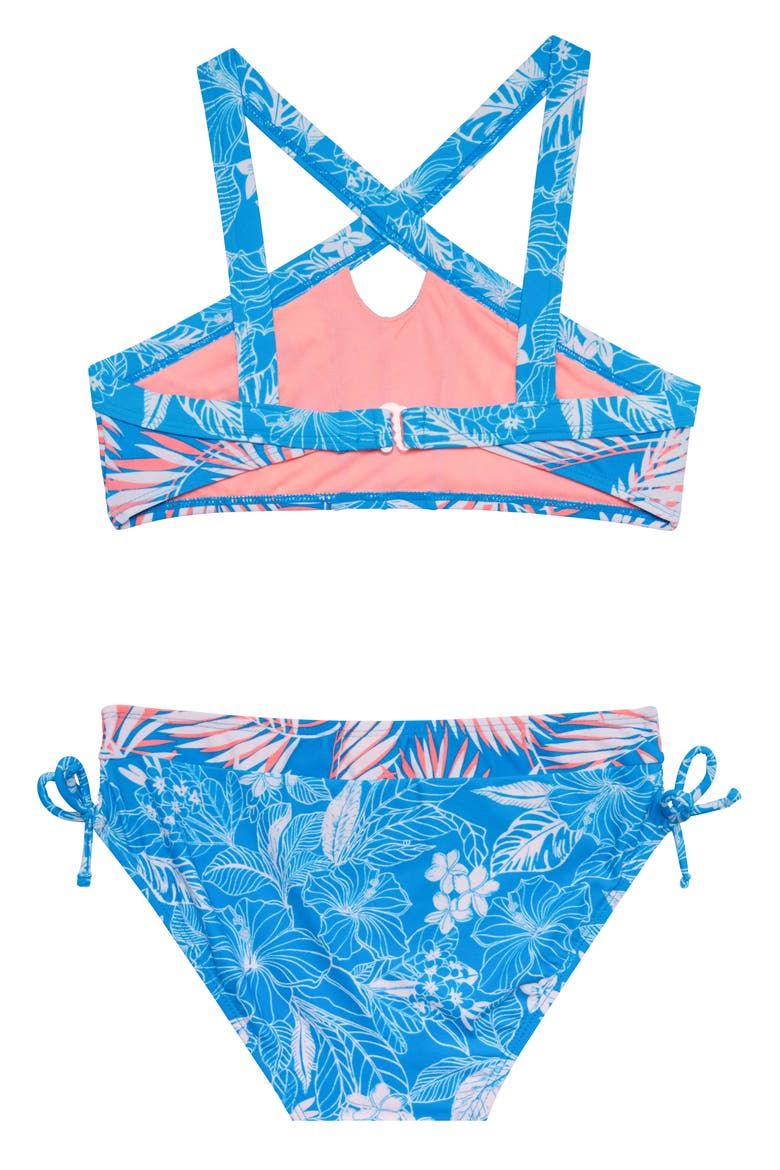 Cruise Along Two-Piece Swimsuit, Alternate, color, BLUE/ WHITE