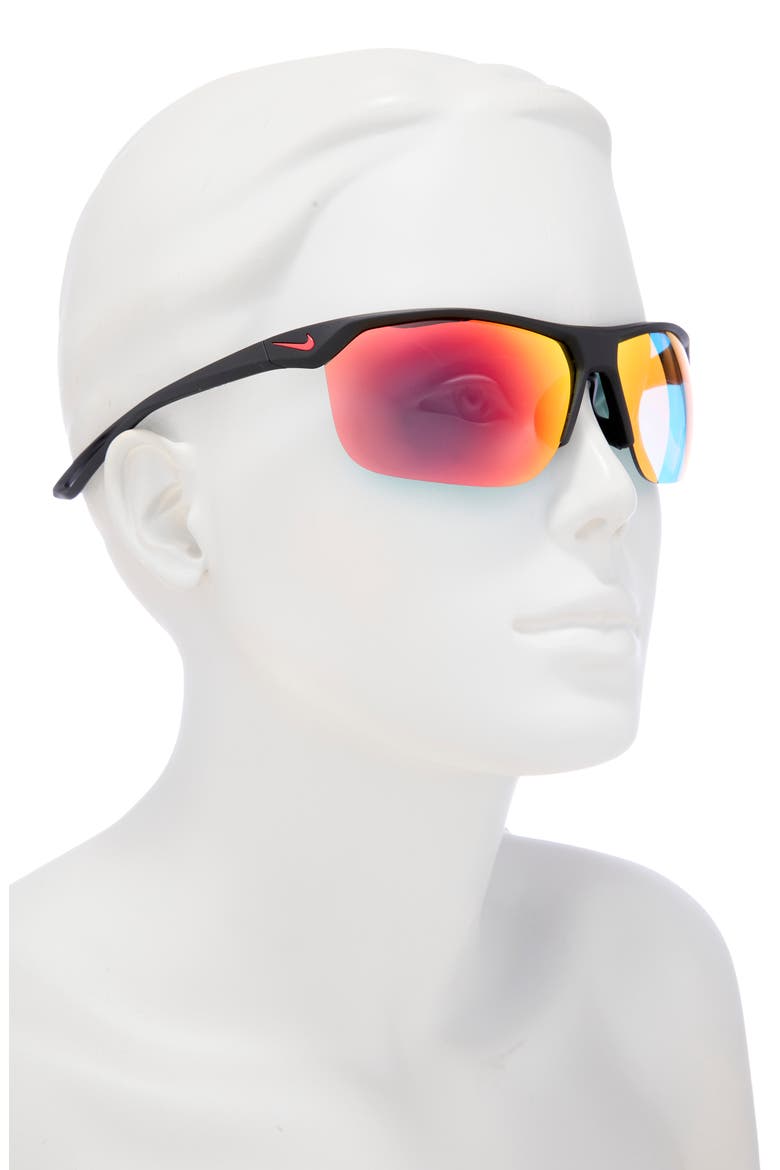 Trainer R 67mm Oversize Sunglasses, Alternate, color, MATTE BLACK W/ GREY ML RED