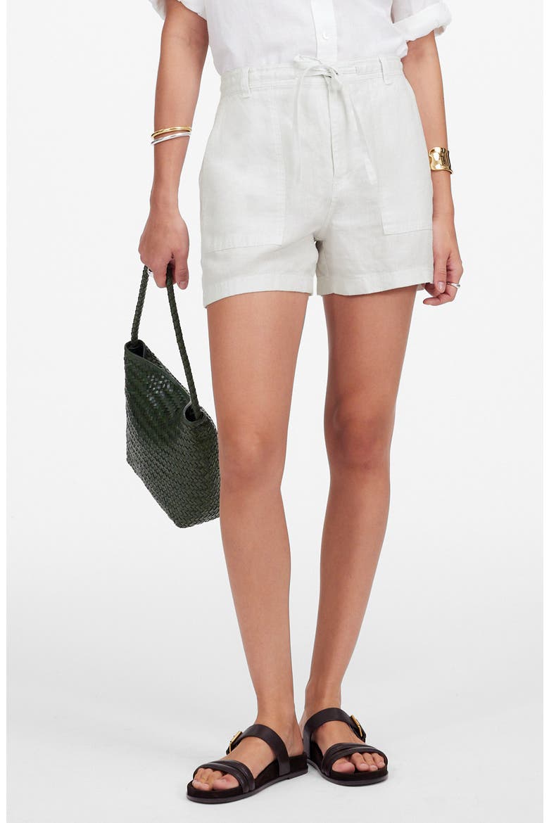 Drawstring Linen Shorts, Main, color, SALT