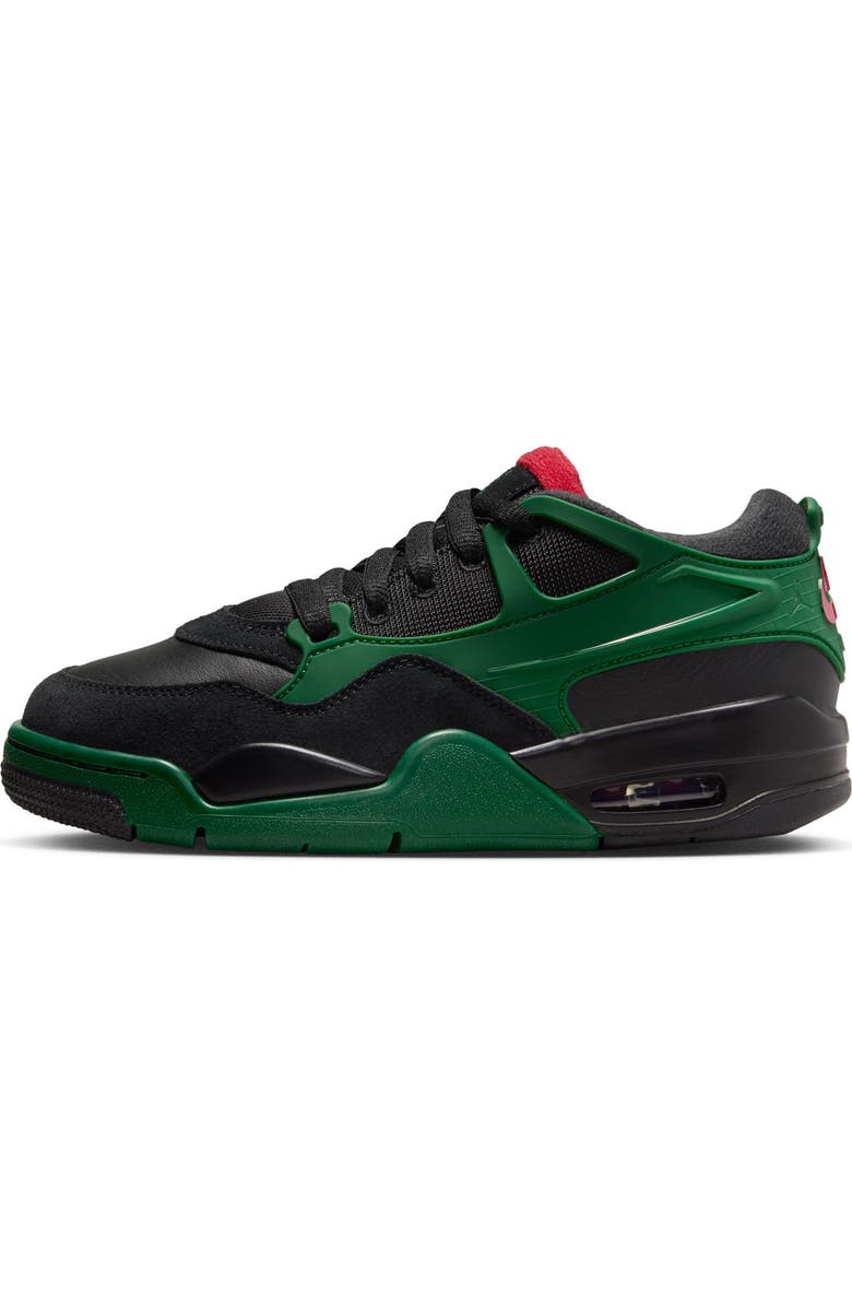 Nike Kids' Air Jordan 4 RM Sneaker, Alternate, color, Black/ Varsity Red/ Green
