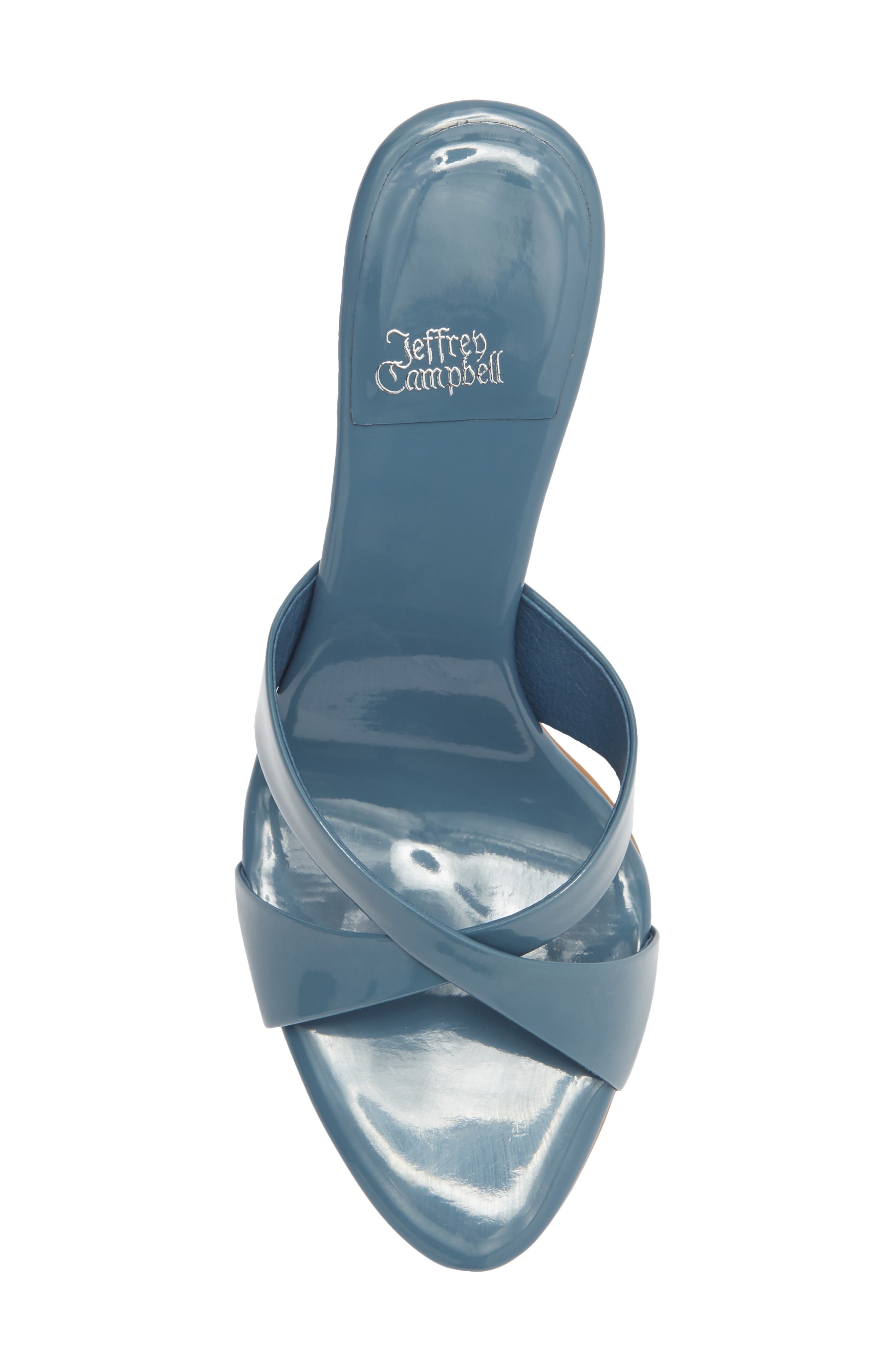 Crisscross Slide Sandal, Alternate, color, DUSTY BLUE PATENT