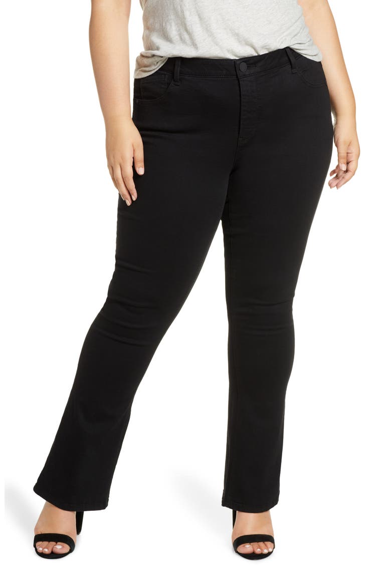 'Ab'Solution Itty Bitty Bootcut Jeans (Nordstrom Exclusive), Main, color, BLACK