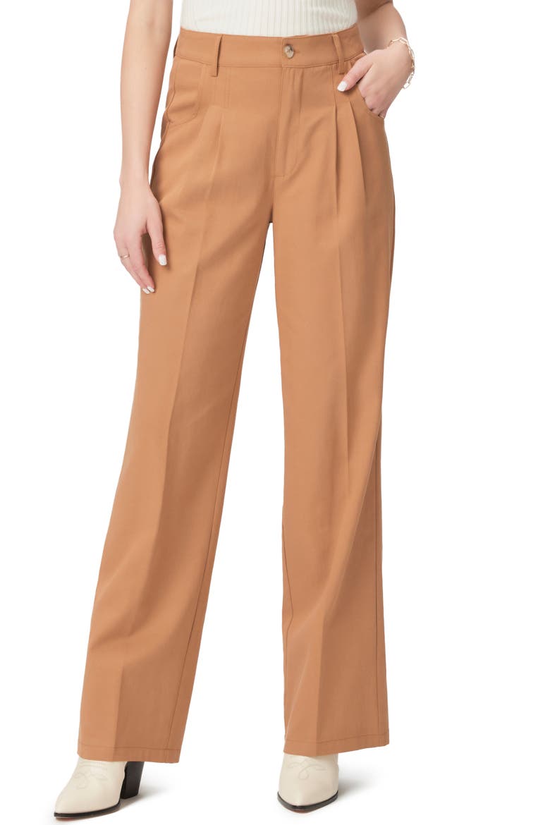 Merano Pleated Straight Leg Pants, Main, color, GOLDEN TAN