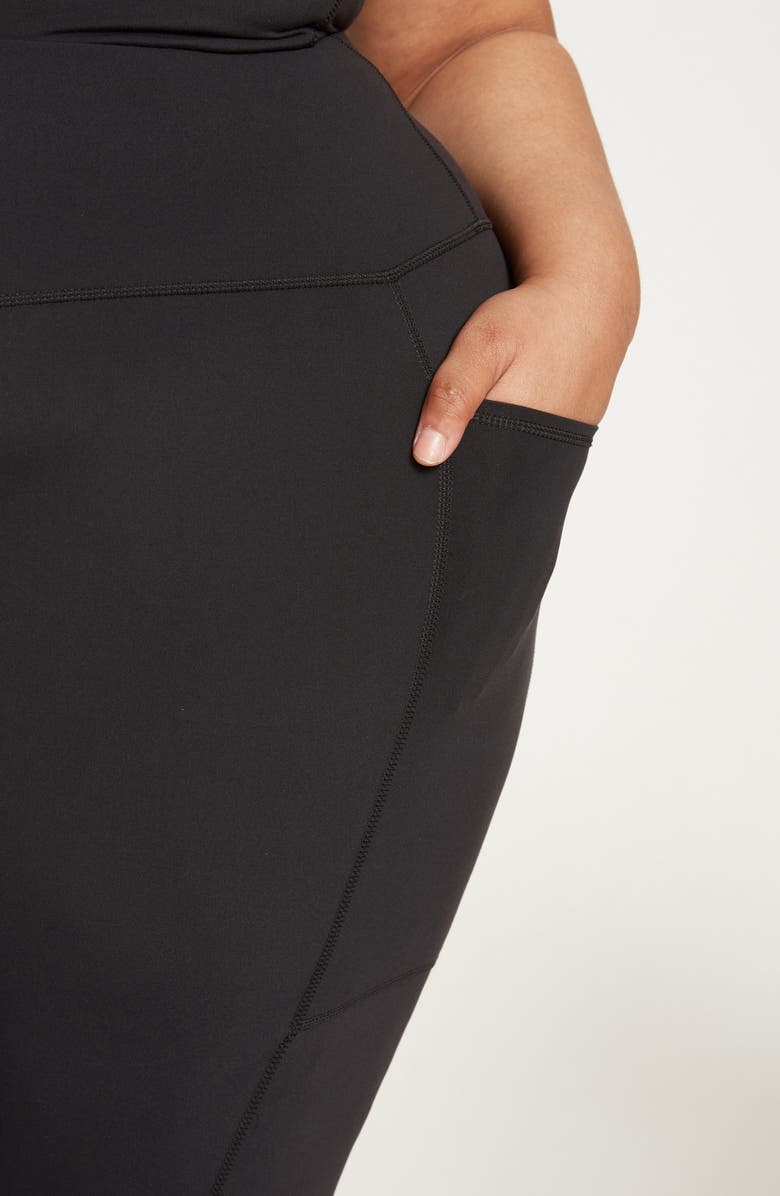 Universal Standard Next to Naked Crop Pocket Leggings, Alternate, color, Black