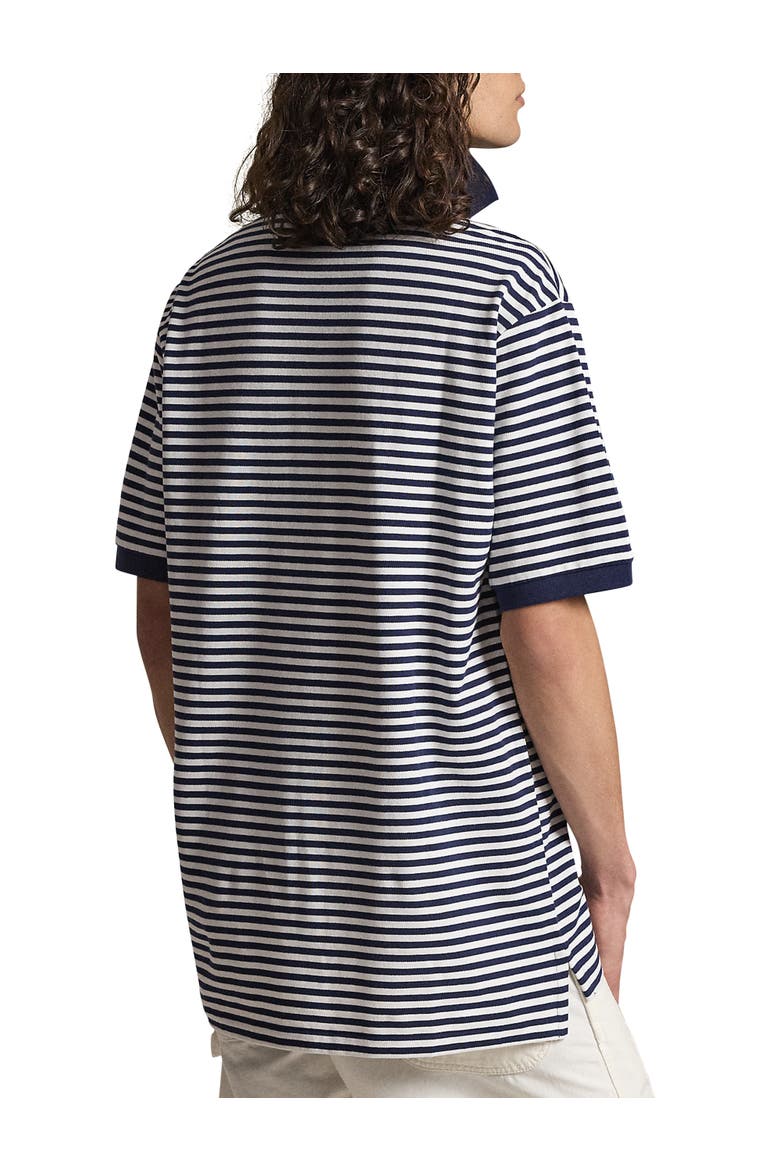 Big & Tall Animated Mesh Polo Shirt V2, Alternate, color, NEWPORT NAVY WHITE