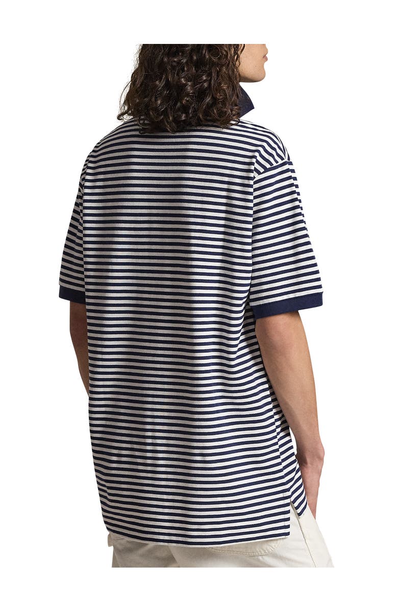 Polo Ralph Lauren Big & Tall Animated Mesh Polo Shirt V2, Alternate, color, Newport Navy White