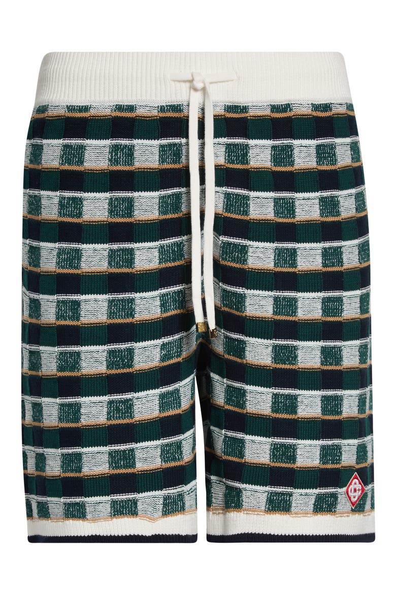 Mosaic Check Cotton Jacquard Shorts, Main, color, COTTON