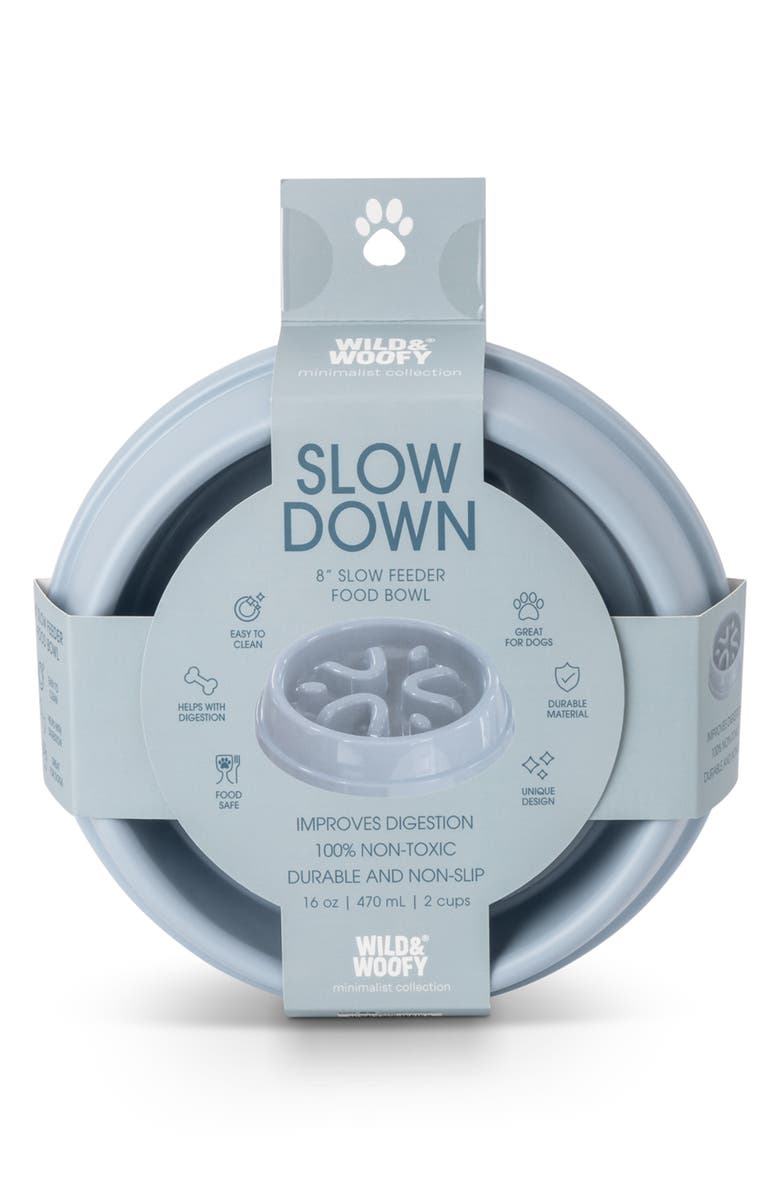 Core Home Slow Feeder Pet Food Bowl, Main, color, Winter Sky