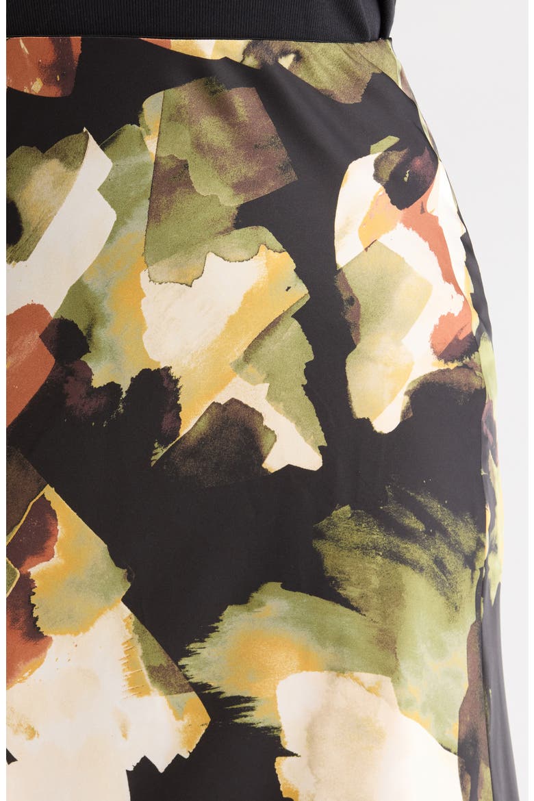 Print Flare Maxi Skirt, Alternate, color, BAY LEAF MULTI