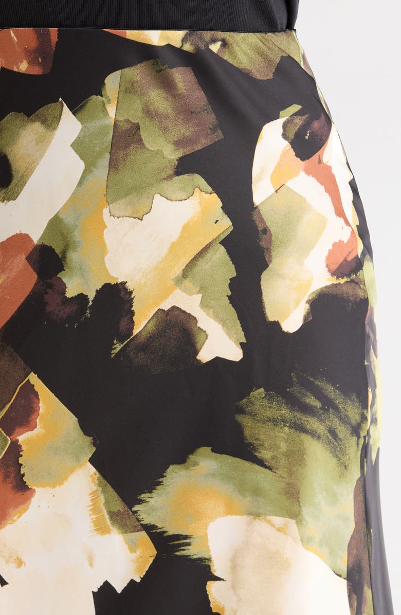 Anne Klein Print Flare Maxi Skirt, Alternate, color, Bay Leaf Multi