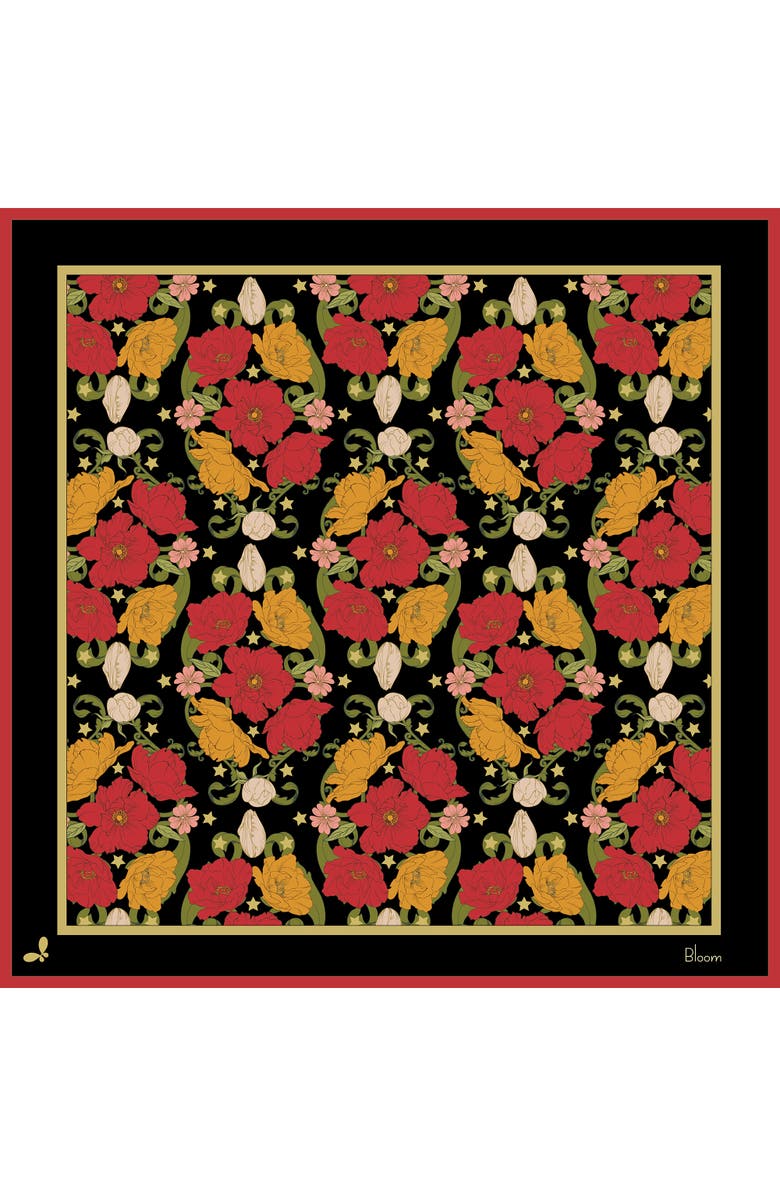 Henelle Silk Bandana, Alternate, color, Night Bloom