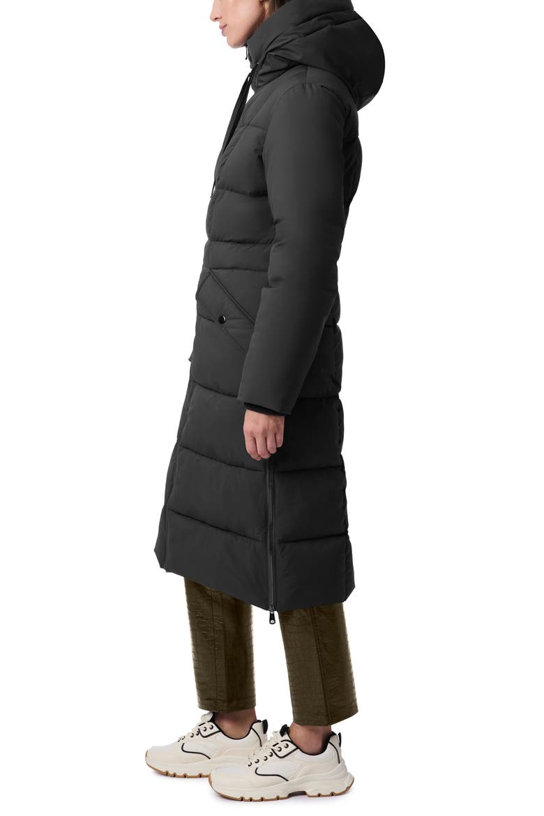 Heavyweight Longline Puffer Jacket, Alternate, color, BLACK
