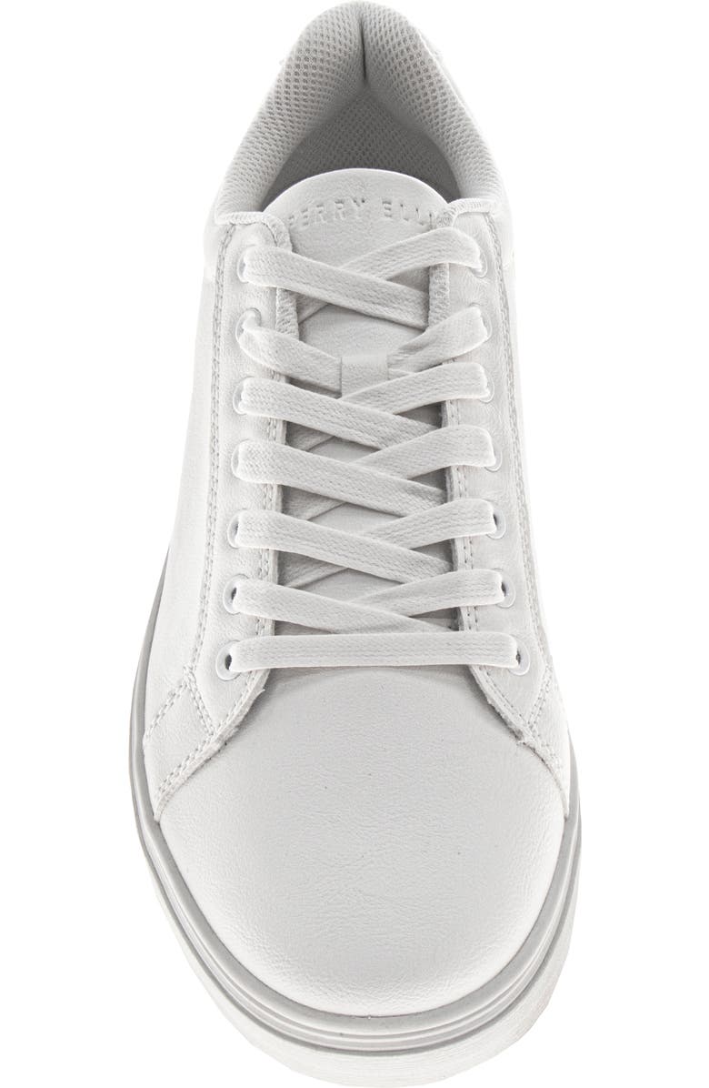 Perry Ellis Boys' Portfolio Sneakers Lightweight Ultra-Foam Sole Non-Slip Sole All-Day Comfort., Alternate, color, White