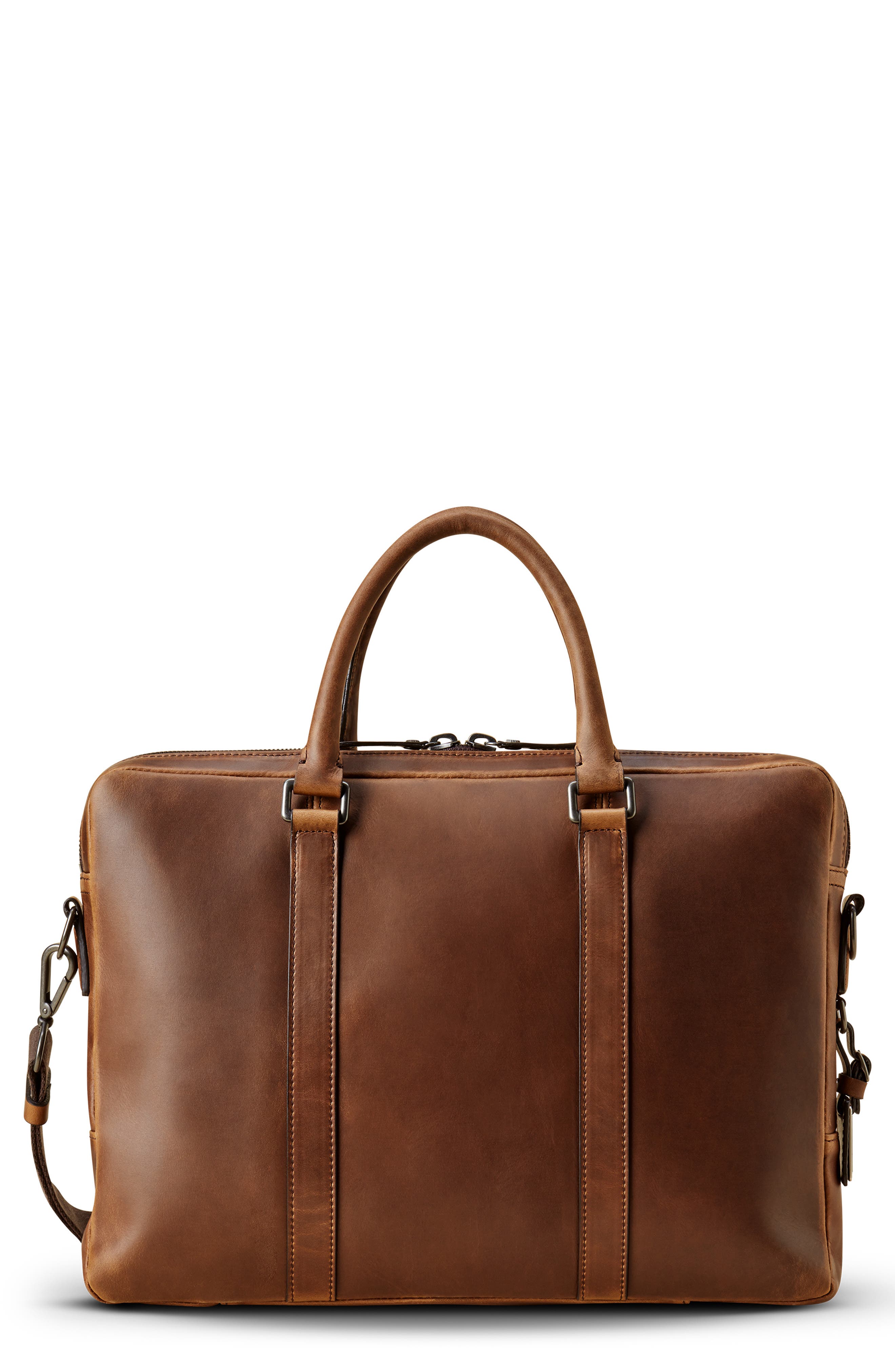 Navigator Leather Computer Briefcase, Alternate, color, MEDIUM BROWN