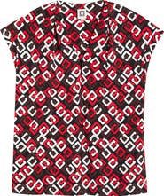 Anne Klein Print V-Neck Top