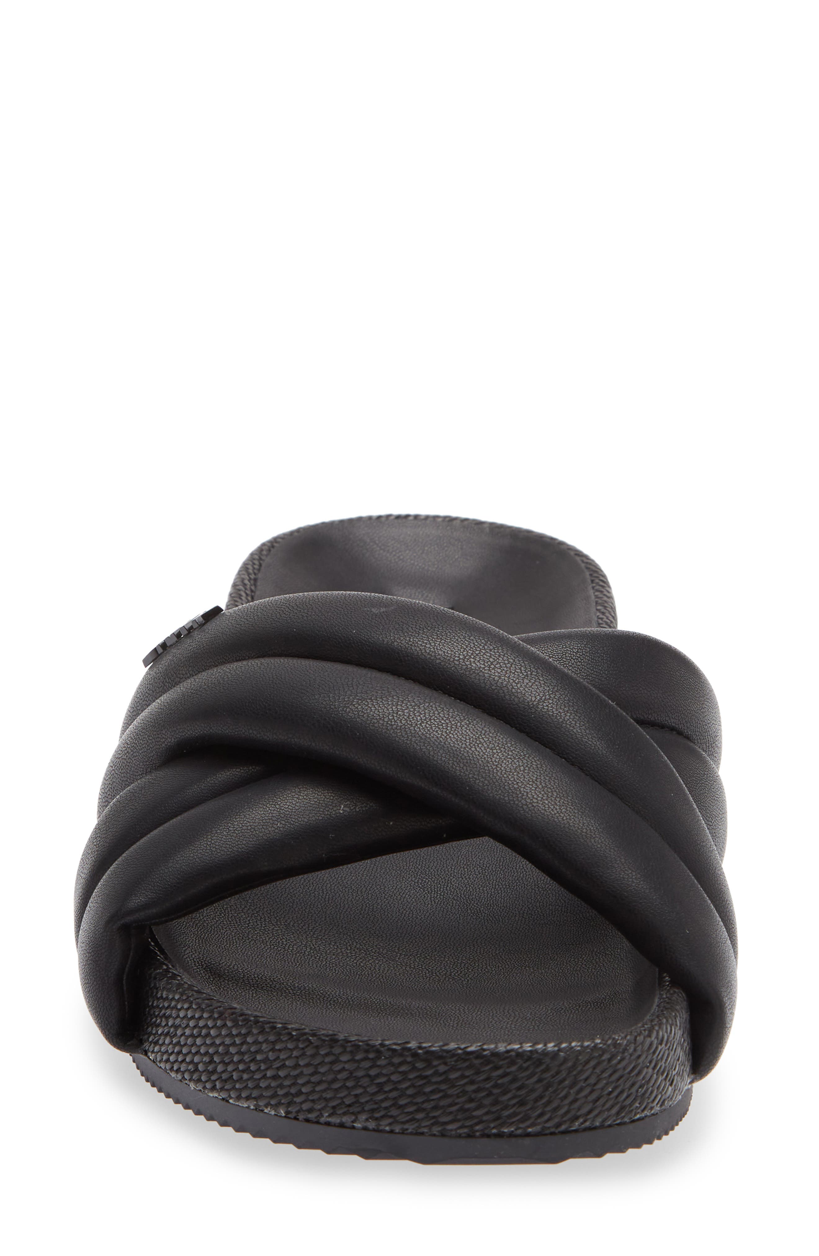 DKNY Indra Crisscross Platform Slide Sandal, Alternate, color, Black