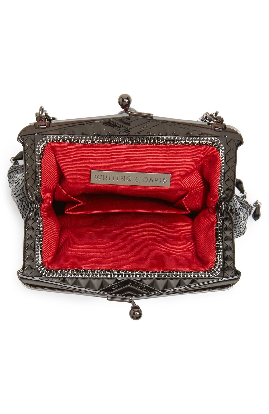 'Heritage - Deco' Mesh Clutch, Alternate, color, BLACK