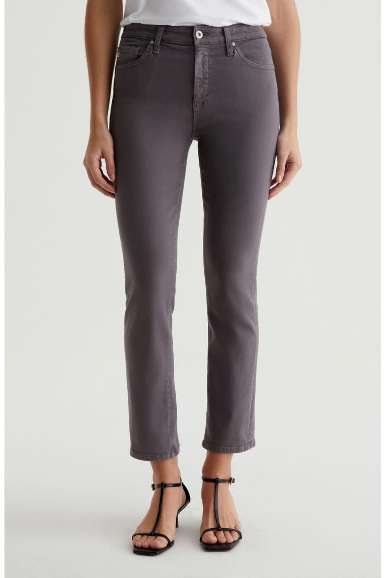 Mari Mid Rise Slim Straight Leg Crop Jeans, Main, color, MISTY GREY