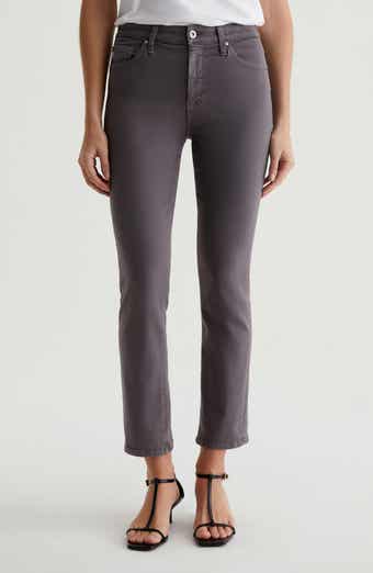 Mari Mid Rise Slim Straight Leg Crop Jeans