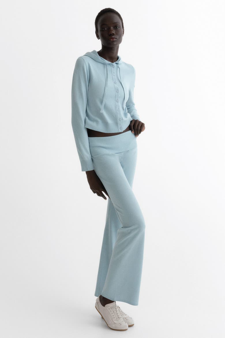 Hooded Cardigan, Alternate, color, Light blue