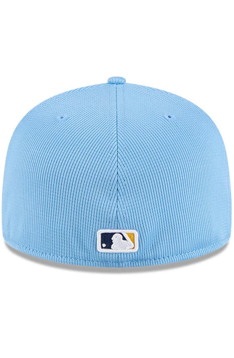 New Era Men's New Era Light Blue Milwaukee Brewers City Connect Batting Practice 59FIFTY Fitted Hat, Alternate, color, 