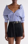 Givenchy Stripe Cotton Open Shirt