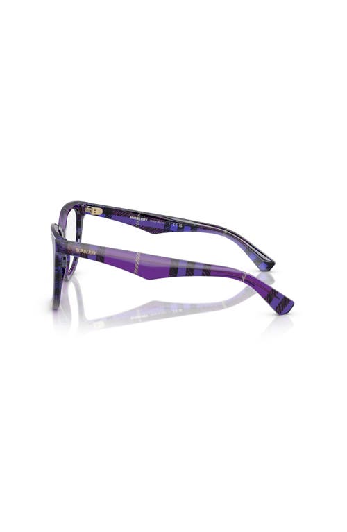 Burberry 51mm Square Optical Glasses In Purple