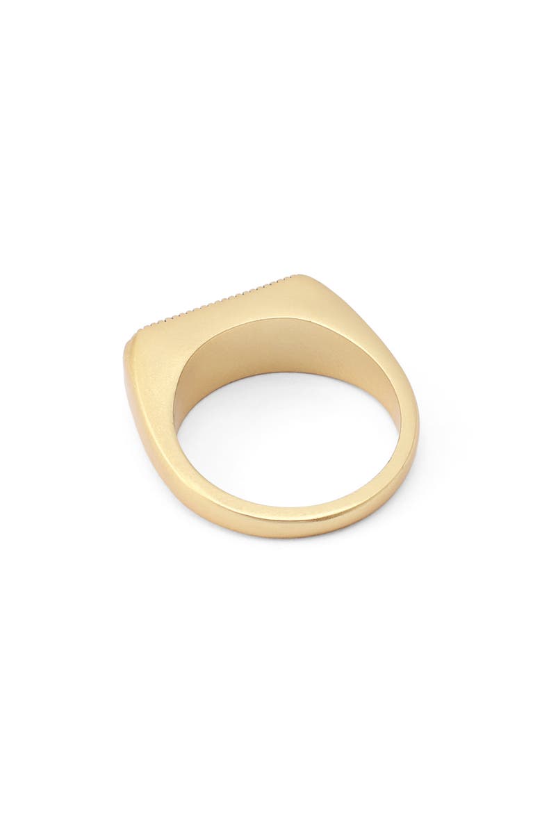 Smooth Signet Ring, Alternate, color, VINTAGE GOLD
