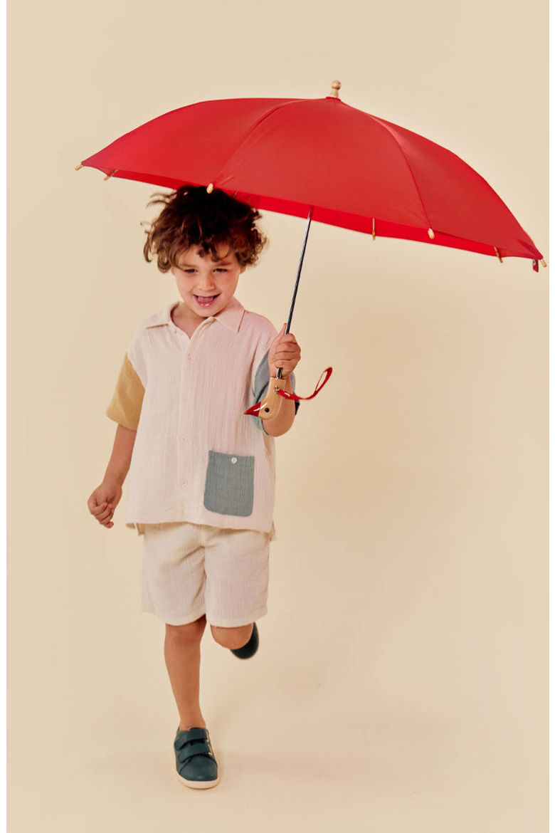 Meri Meri Duckling Kids' Umbrella, Alternate, color, Red