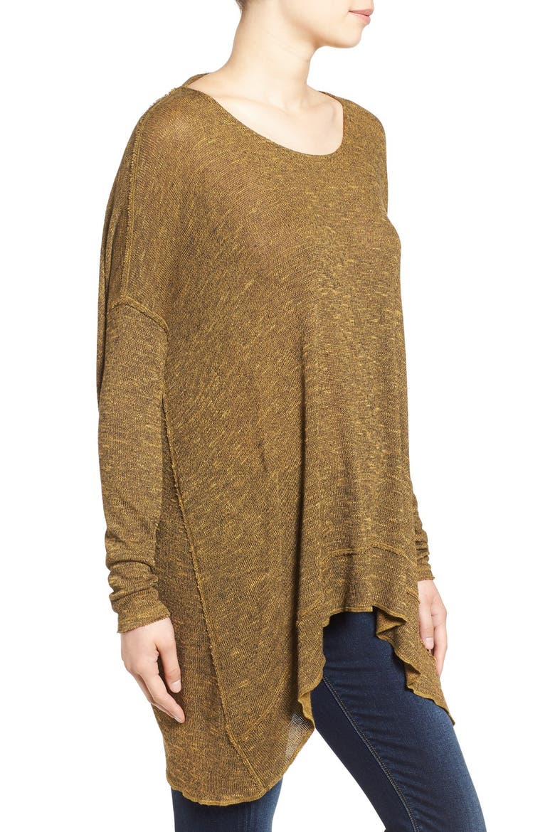 'Shadow' Oversize Hacci Open Back Top, Alternate, color, HONEY