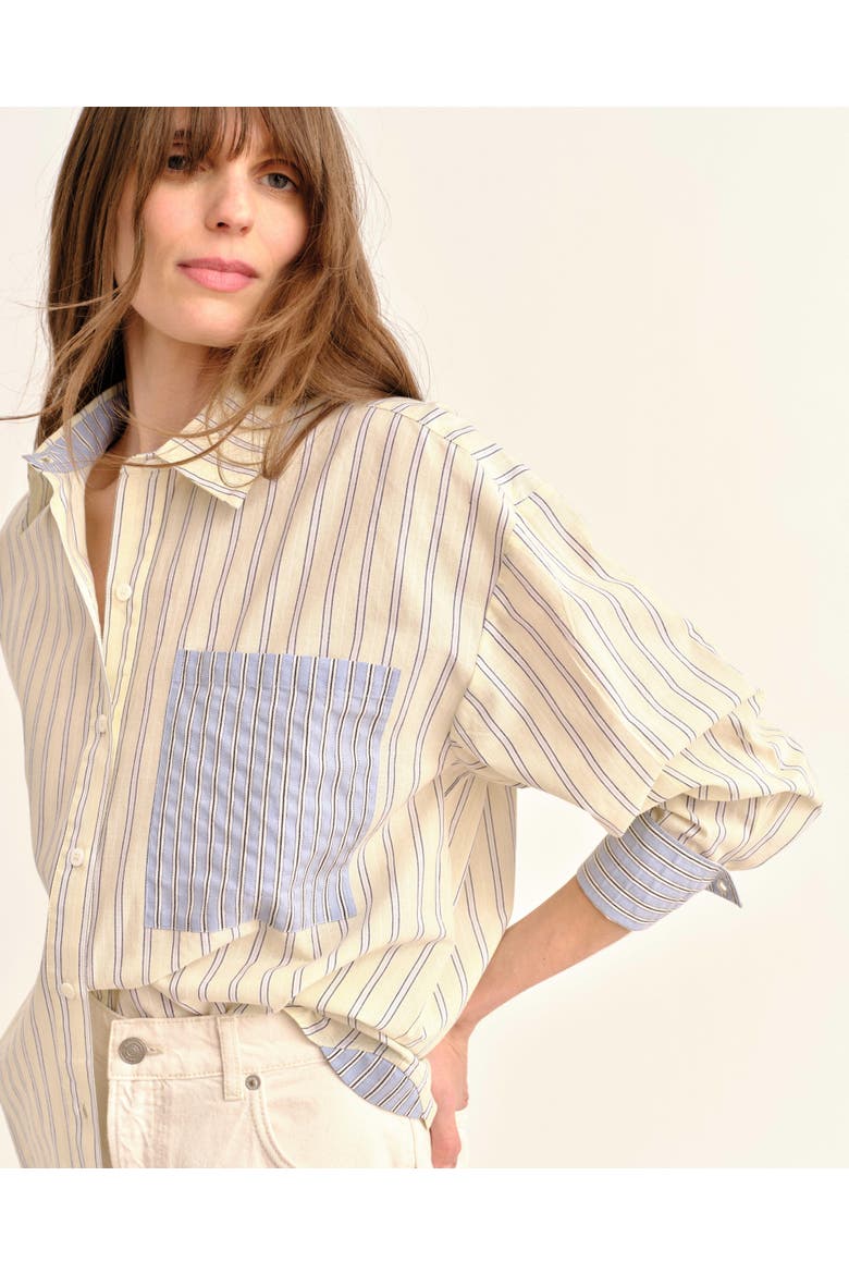 Penelope Button-Up Shirt, Alternate, color, Blue