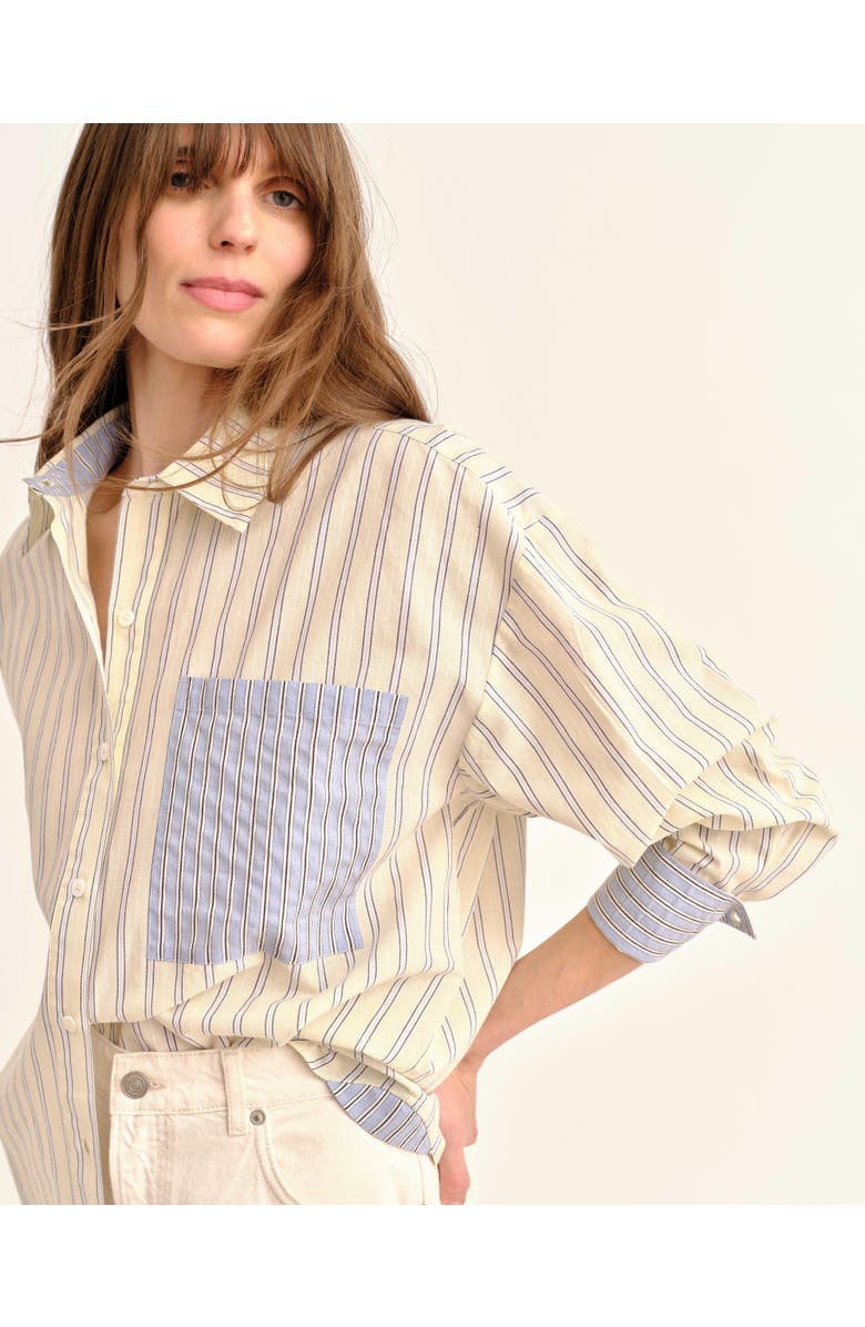 Cartolina Penelope Button-Up Shirt, Alternate, color, Blue