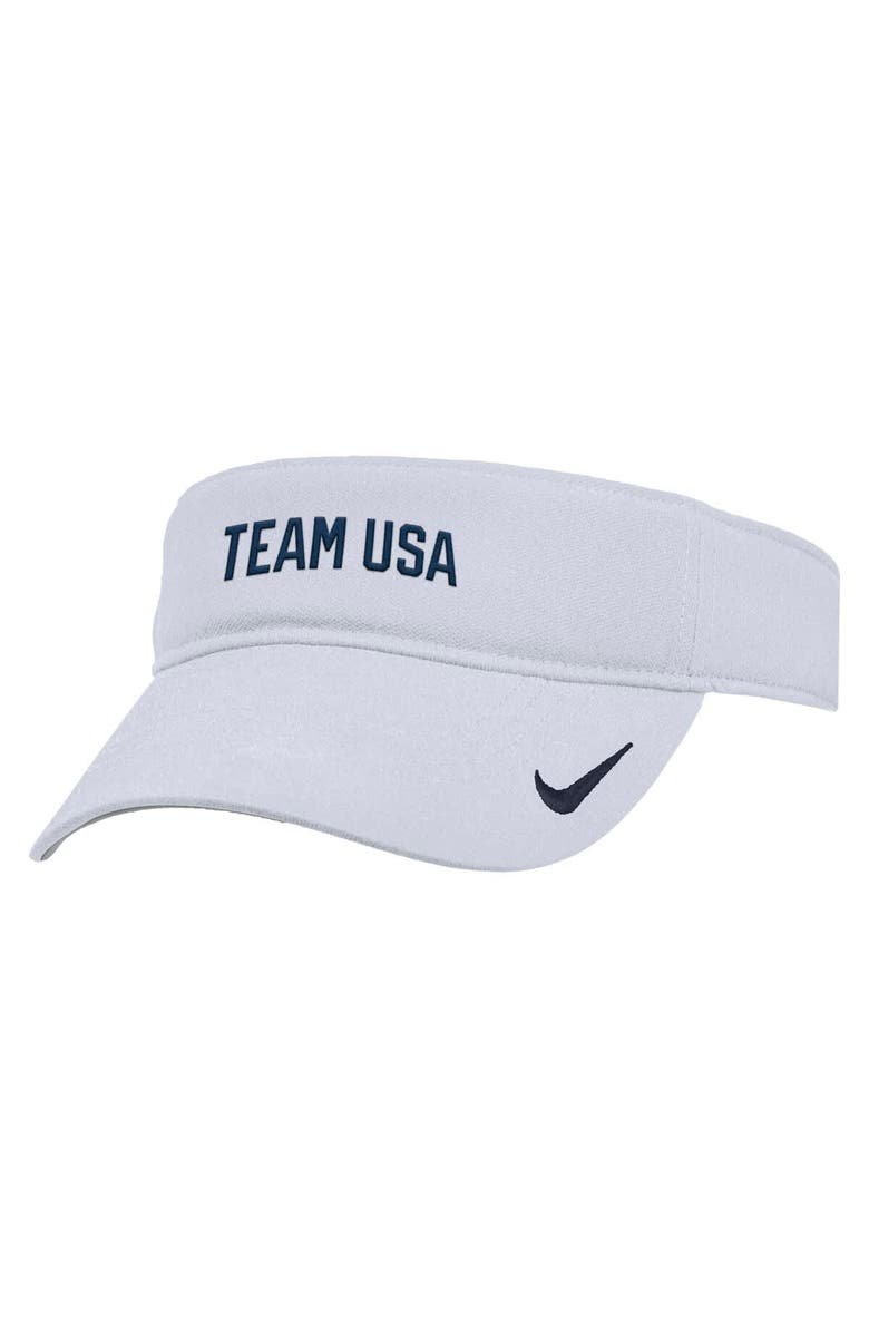 Nike Men's Nike White Team USA Ace Adjustable Visor, Main, color, White