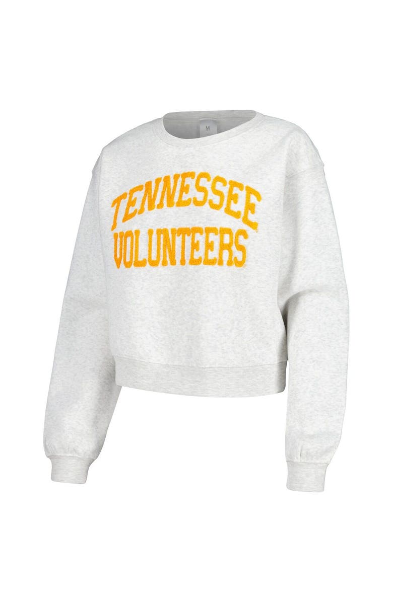 ZOOZATZ Women's ZooZatz Oatmeal Tennessee Volunteers Core Chenille Cropped Pullover Sweatshirt, Alternate, color, Oatmeal