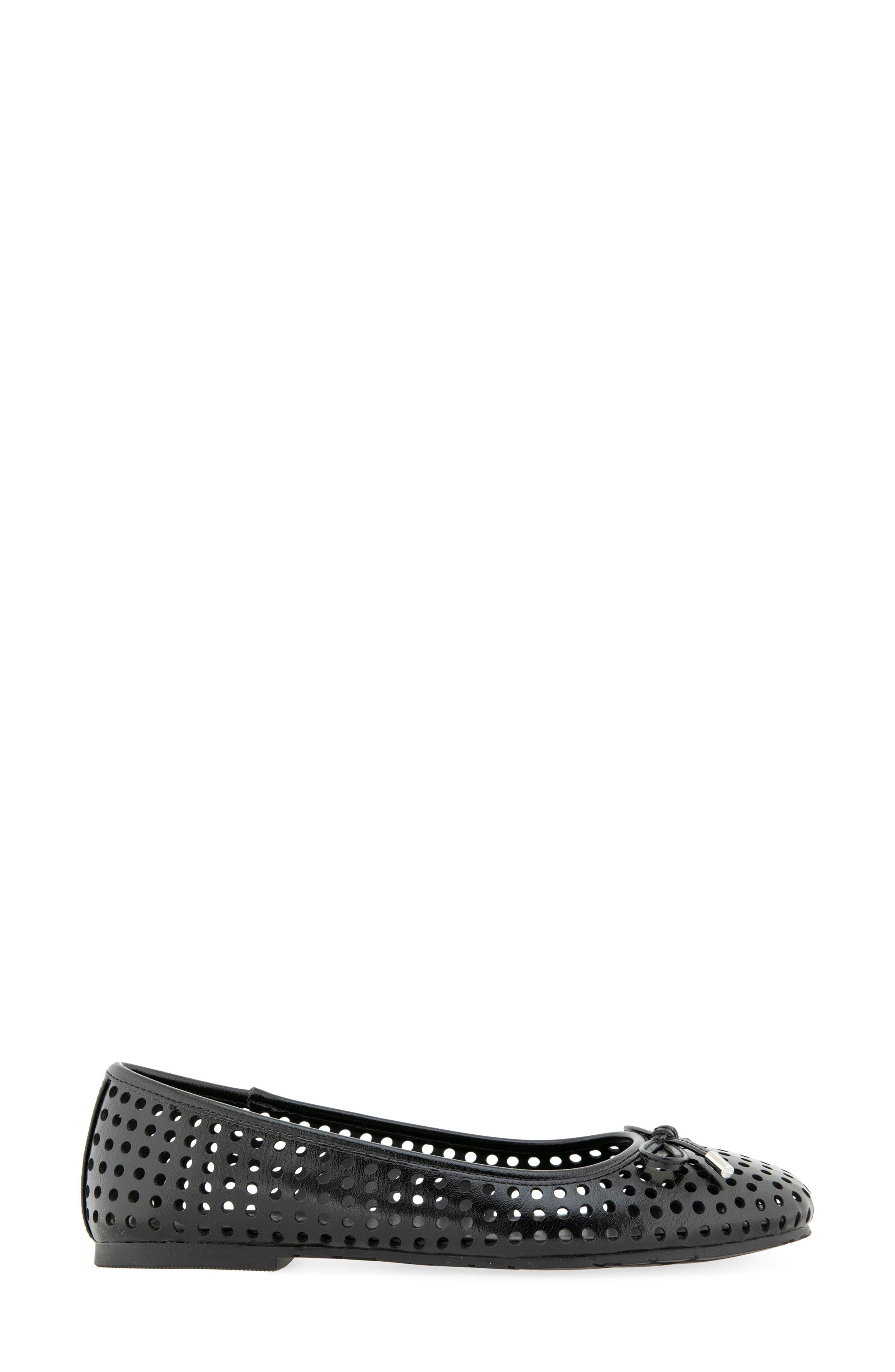 Elstree Perforated Ballet Flat, Alternate, color, BLACK