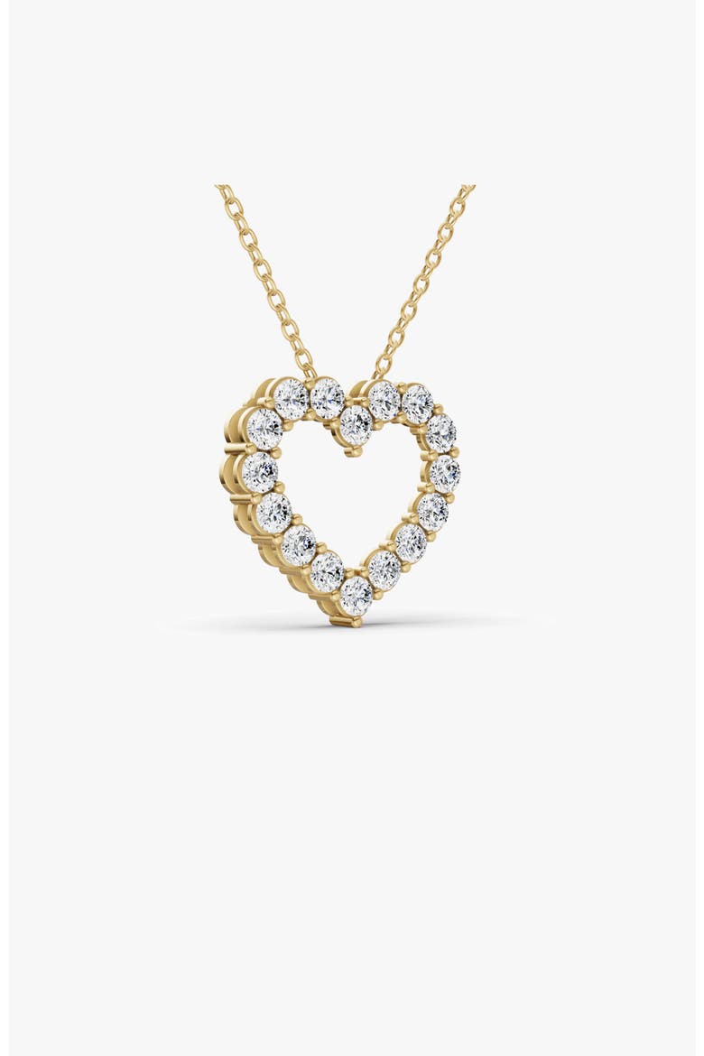 14K Gold 2 ct with Lab Diamonds Sereia's Heart Pendant, Alternate, color, Yellow Gold