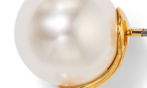 NADRI NADRI LONDON FAUX PEARL FRONT BACK EARRINGS