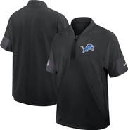 Nike Men's Nike Black Detroit Lions Sideline Short Sleeve Quarter-Zip Performance Coach Jacket