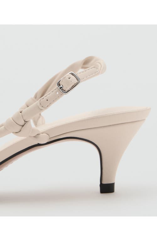 Mango Slingback Kitten Heel Sandal In Neutral